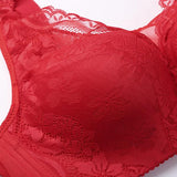 Lace Side Support Adjustable Anti-empited Gather Wireless Bras