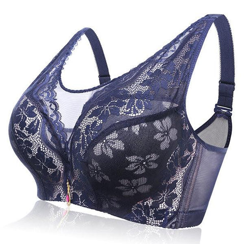 Lace Side Support Adjustable Anti-empited Gather Wireless Bras